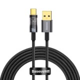 Laidas USB - USB C (K-K) 2m pintas 6A 100W juodas (black) Baseus 